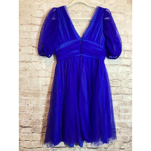 Wayward Fancies eShakti Dress Womens Medium Cobalt Mesh Dark Romantic Boho - Picture 15 of 16